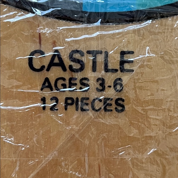 Vintage 80s wooden Fisher Price castle night horse 12 piece puzzle ages 3-6 EUC - Picture 2 of 3